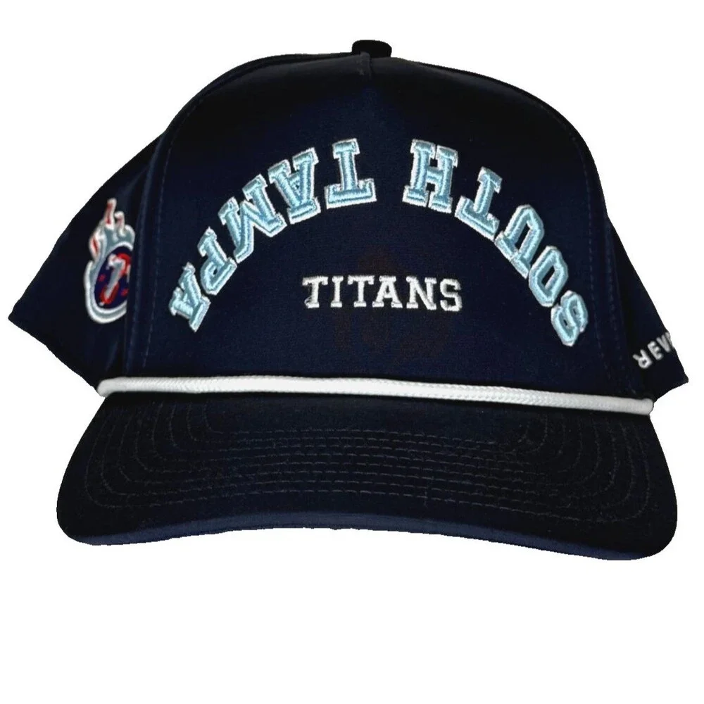 South Tampa Titans Navy Rope Snapback Hat Reversed Local Team Cap